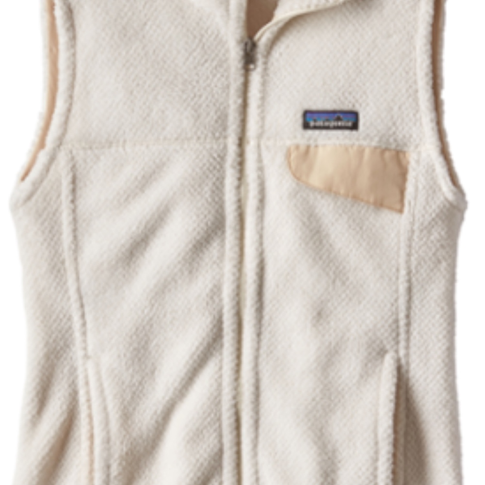 Patagonia Like New Cream Re-Tool Fleece Vest Small